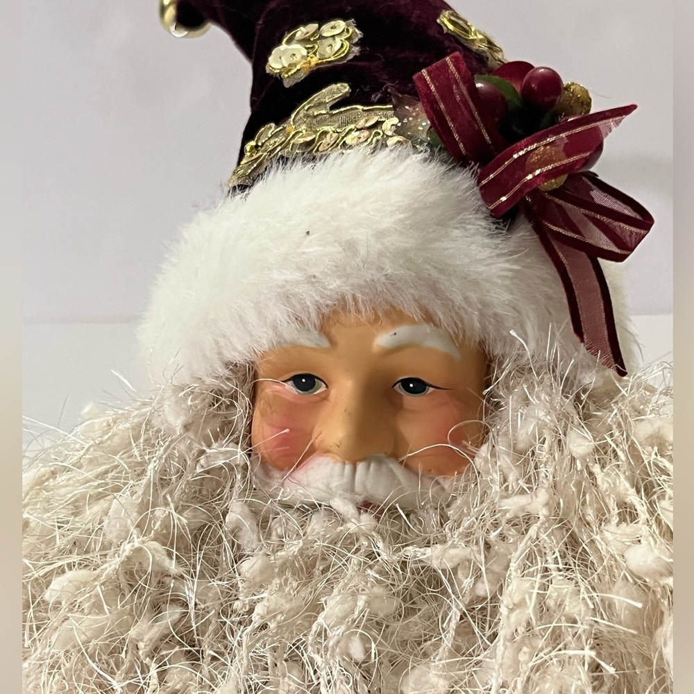 Santa Claus Decor with Velvety Hat, Christmas Holiday Decor - Picture 3 of 6